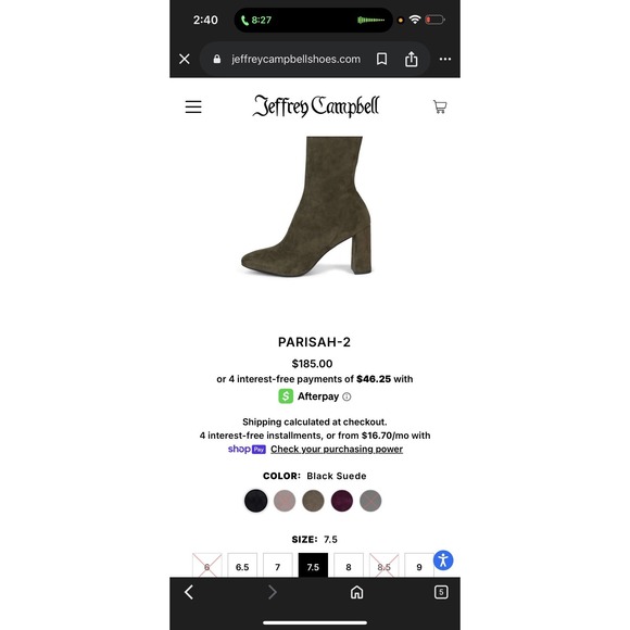 Jeffrey Campbell parisah 2 suede knee high boots, SHIPS TODAY New in Box - Picture 6 of 8